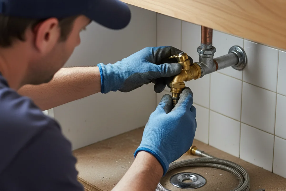 Shutoff valve and fitting work during Faucet and Fixture Repair in Herndon